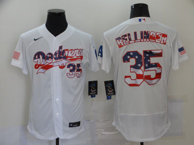 Men Los Angeles Dodgers #35 Bellinger White Elite 2020 MLB Nike Jerseys->los angeles dodgers->MLB Jersey
